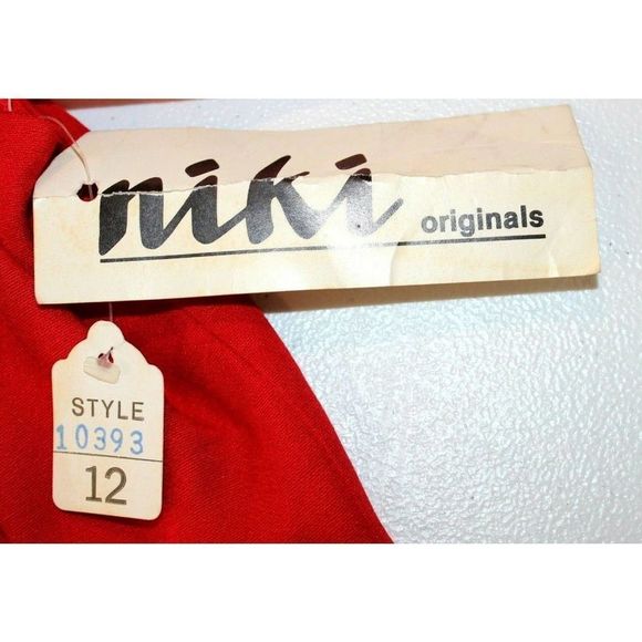 Niki Originals Sleeveles Red Shift Dress Size 12 NWT - Picture 8 of 12